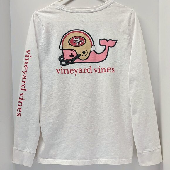 Vineyard Vines San Francisco 49ers Whale Helmet Long Sleeve T-Shirt - Picture 7 of 11